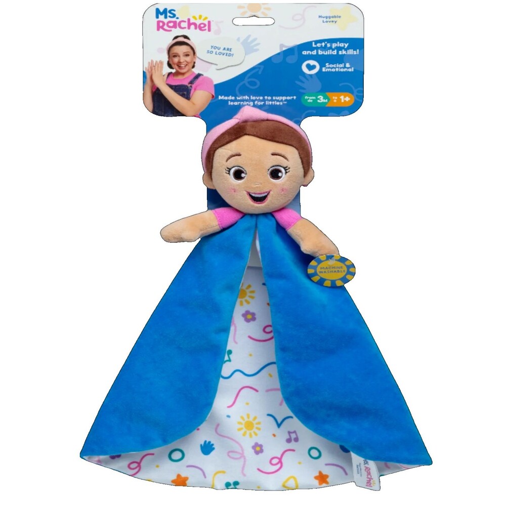 Ms. Rachel Huggable Lovey Double Sided Security Sensory Blanket.